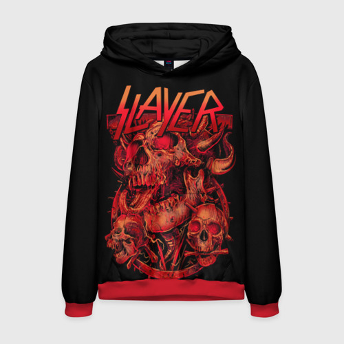 Мужская толстовка 3D Slayer skulls, цвет красный