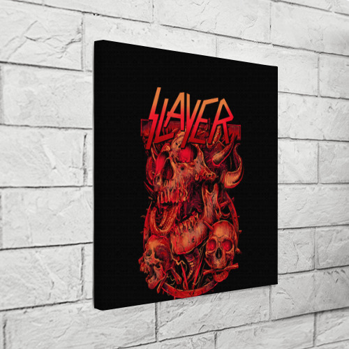 Холст квадратный Slayer skulls, цвет 3D печать - фото 3