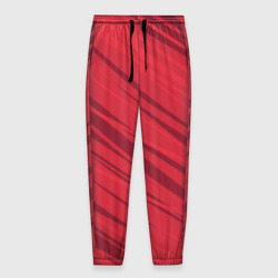 Мужские брюки 3D Диагональные полосы красный