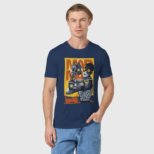 Мужская футболка хлопок Безумный Макс - дорога ярости, цвет темно-синий - фото 3
