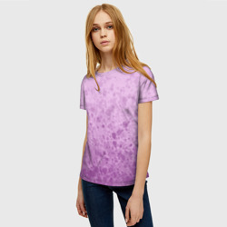 Женская футболка 3D Абстракция светло-сиреневый - фото 2