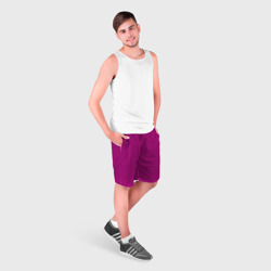 Мужские шорты 3D Однотонный пурпурный - фото 2
