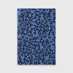 Обложка для паспорта матовая кожа Синий леопард
