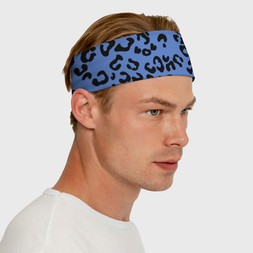 Повязка на голову 3D Синий леопард - фото 6