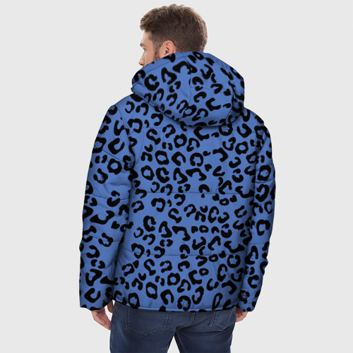 Мужская зимняя куртка 3D Синий леопард, цвет черный - фото 4