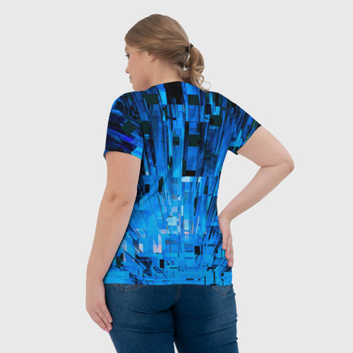 Женская футболка 3D Абстрактная технология, цвет 3D печать - фото 7