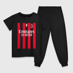 Детская пижама хлопок ФК Милан форма 22-23 домашняя