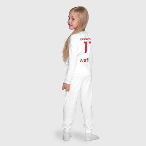 Детская пижама с лонгсливом хлопок Златан Ибрагимович ФК Милан форма 22-23 гостевая, цвет белый - фото 8