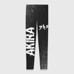 Леггинсы 3D Akira glitch на темном фоне: надпись, символ
