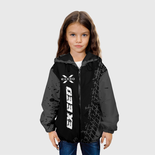 Детская куртка 3D Exeed Speed на темном фоне со следами шин: по-вертикали, цвет черный - фото 4