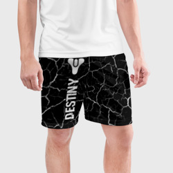 Мужские шорты спортивные Destiny glitch на темном фоне: по-вертикали - фото 2