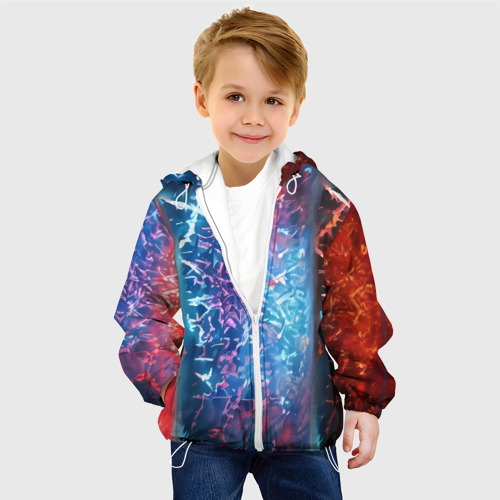 Детская куртка 3D Стихии воды и лавы, цвет белый - фото 3