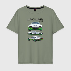 Мужская футболка хлопок Oversize Jaguar постер обложка журнала