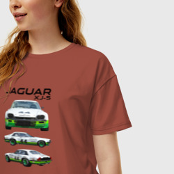Женская футболка хлопок Oversize Jaguar постер обложка журнала - фото 2