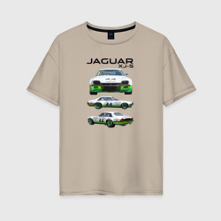 Женская футболка хлопок Oversize Jaguar постер обложка журнала