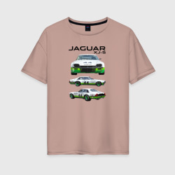 Женская футболка хлопок Oversize Jaguar постер обложка журнала