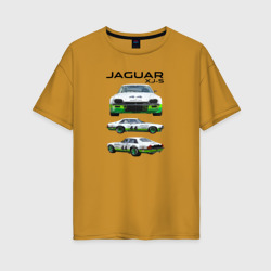 Женская футболка хлопок Oversize Jaguar постер обложка журнала