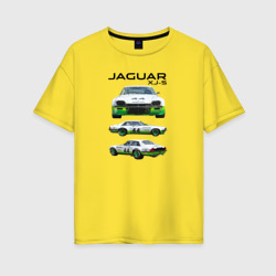 Женская футболка хлопок Oversize Jaguar постер обложка журнала