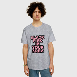 Мужская футболка хлопок Oversize Группа Блэк Пинк в твоем районе - фото 2