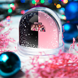 Игрушка Снежный шар Черно-розовый градиент Black Pink - фото 2