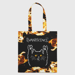 Шоппер 3D Evanescence рок кот и огонь