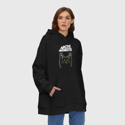Худи SuperOversize хлопок Arctic Monkeys rock cat - фото 2