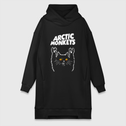 Платье-худи хлопок Arctic Monkeys rock cat