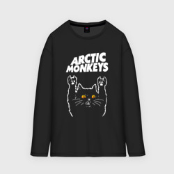 Мужской лонгслив oversize хлопок Arctic Monkeys rock cat