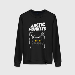 Женский свитшот хлопок Arctic Monkeys rock cat