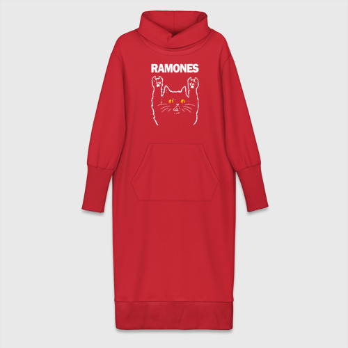 Платье удлиненное хлопок Ramones rock cat