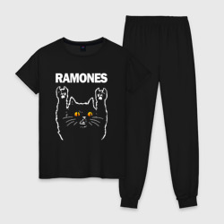 Женская пижама хлопок Ramones rock cat