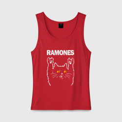 Женская майка хлопок Ramones rock cat