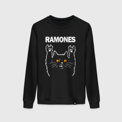 Женский свитшот хлопок Ramones rock cat