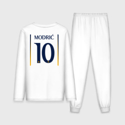 Мужская пижама с лонгсливом хлопок Лука Модрич ФК Реал Мадрид форма 23-24 домашняя
