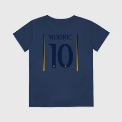 Детская футболка хлопок Лука Модрич ФК Реал Мадрид форма 23-24 домашняя