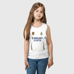 Детская майка хлопок Реал Мадрид форма 23-24 домашняя - фото 2