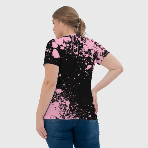 Женская футболка 3D Stray kids - Pink maxident, цвет 3D печать - фото 7