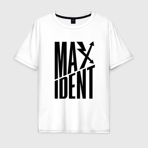 Мужская футболка хлопок Oversize Maxident - black - stray kids, цвет белый