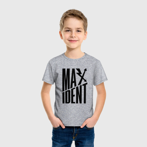 Детская футболка хлопок с принтом Maxident - black - stray kids, фото на моделе #1