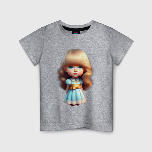 Детская футболка хлопок Маленькая принцесса, цвет меланж