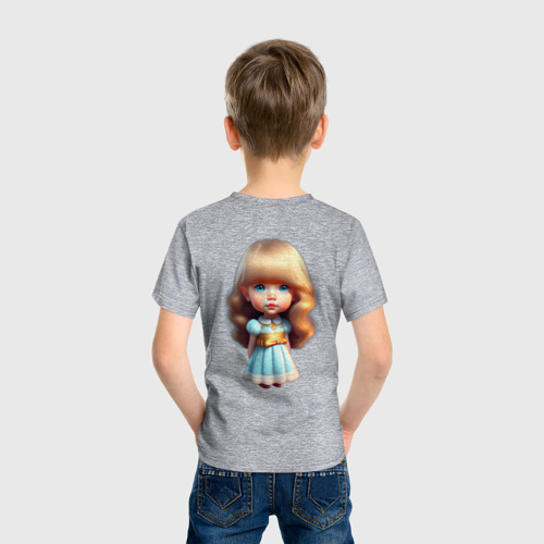 Детская футболка хлопок Маленькая принцесса, цвет меланж - фото 4