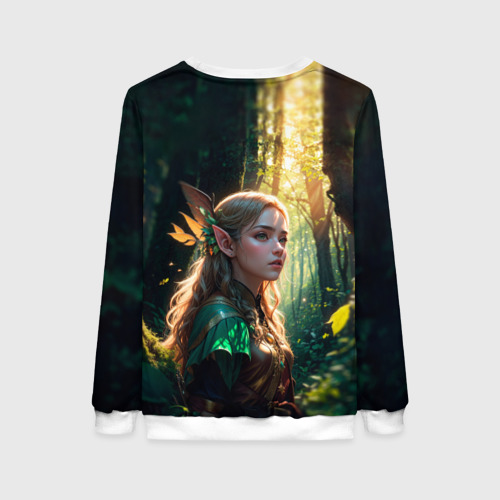 Женский свитшот 3D Эльфийка в утреннем лесу, цвет 3D печать - фото 2