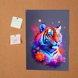 Постер Тигр и краски - нейросеть - фото 2