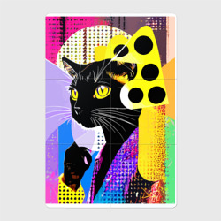 Магнитный плакат 2Х3 Black cat cheese - pop art - poster