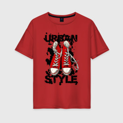 Женская футболка хлопок Oversize Urban Style