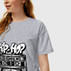 Женская футболка хлопок Oversize Hip hop oldschool - фото 2