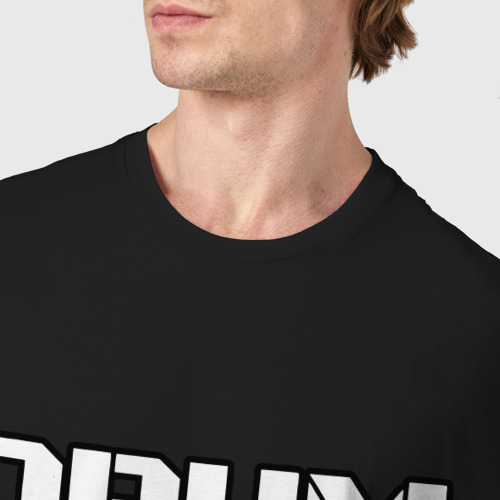 Мужская футболка хлопок Dnb oldschool, цвет черный - фото 6