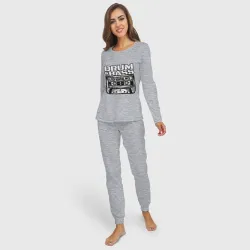 Женская пижама с лонгсливом хлопок Dnb oldschool - фото 2