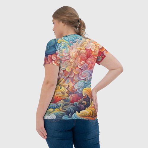 Женская футболка 3D Леопард в тропиках, цвет 3D печать - фото 7