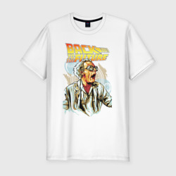 Мужская футболка хлопок Slim Doc Emmett Brown